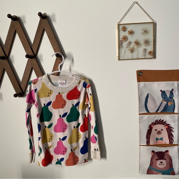 Hanna Anderson 100% Organic Cotton US Kids 4 Long Sleeve Fruit Shirt and Hanger - Picture 1 of 4